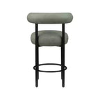 Meridian Furniture, Tabouret de comptoir en cuir végétalien vert Bordeaux, Lot de 2