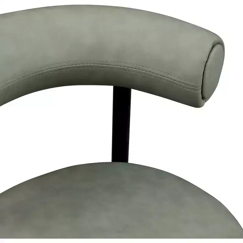Meridian Furniture, Tabouret de comptoir en cuir végétalien vert Bordeaux, Lot de 2