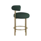 Tabouret en tissu bouclé vert Bordeaux Meridian Furniture, lot de 2
