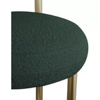 Tabouret en tissu bouclé vert Bordeaux Meridian Furniture, lot de 2