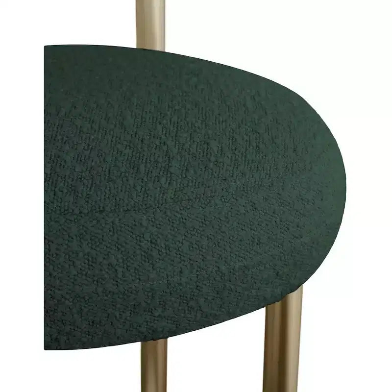 Tabouret en tissu bouclé vert Bordeaux Meridian Furniture, lot de 2