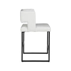 Meridian Furniture, Tabouret de comptoir Caleb en similicuir blanc, lot de 2