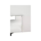 Meridian Furniture, Tabouret de comptoir Caleb en similicuir blanc, lot de 2