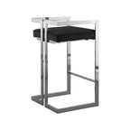 Tabourets en velours noir Ezra de Meridian Furniture, lot de 2