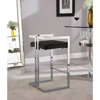 Tabourets en velours noir Ezra de Meridian Furniture, lot de 2