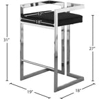 Tabourets en velours noir Ezra de Meridian Furniture, lot de 2