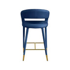 Meridian Furniture, Tabouret en velours bleu marine Destiny