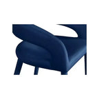 Meridian Furniture, Tabouret en velours bleu marine Destiny
