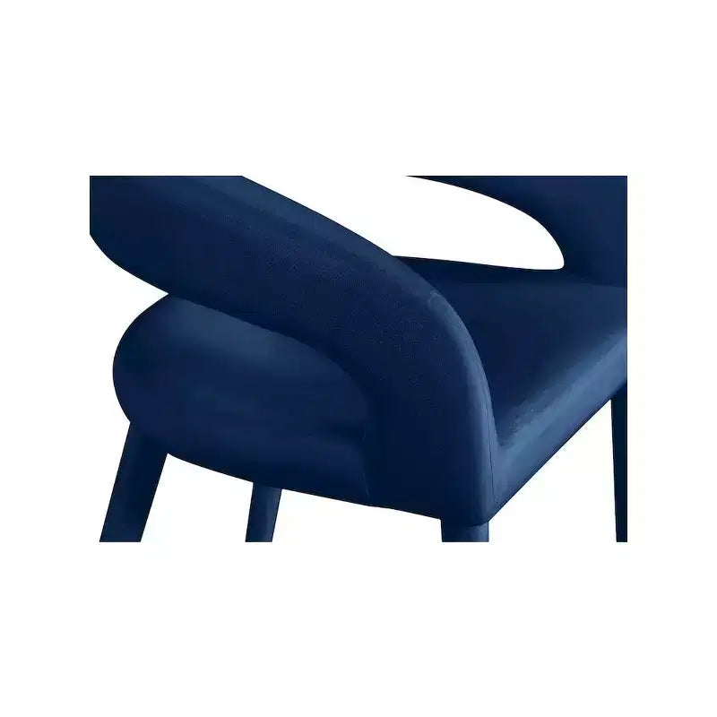 Meridian Furniture, Tabouret en velours bleu marine Destiny