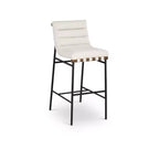 Meridian Furniture,Burke Cream Vegan Leather Bar Stool