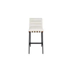 Tabouret de bar Meridian Furniture, Burke en similicuir crème