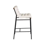 Tabouret de bar Meridian Furniture, Burke en similicuir crème