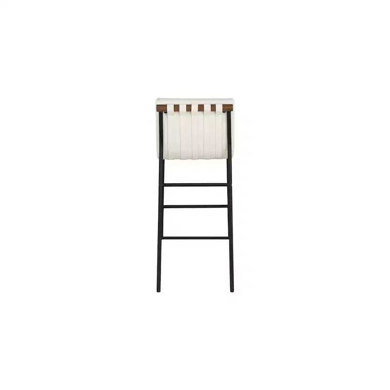 Tabouret de bar Meridian Furniture, Burke en similicuir crème
