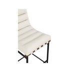 Tabouret de bar Meridian Furniture, Burke en similicuir crème