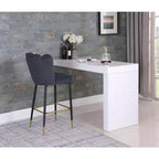 Tabourets en velours gris Meridian Furniture Lily, lot de 2