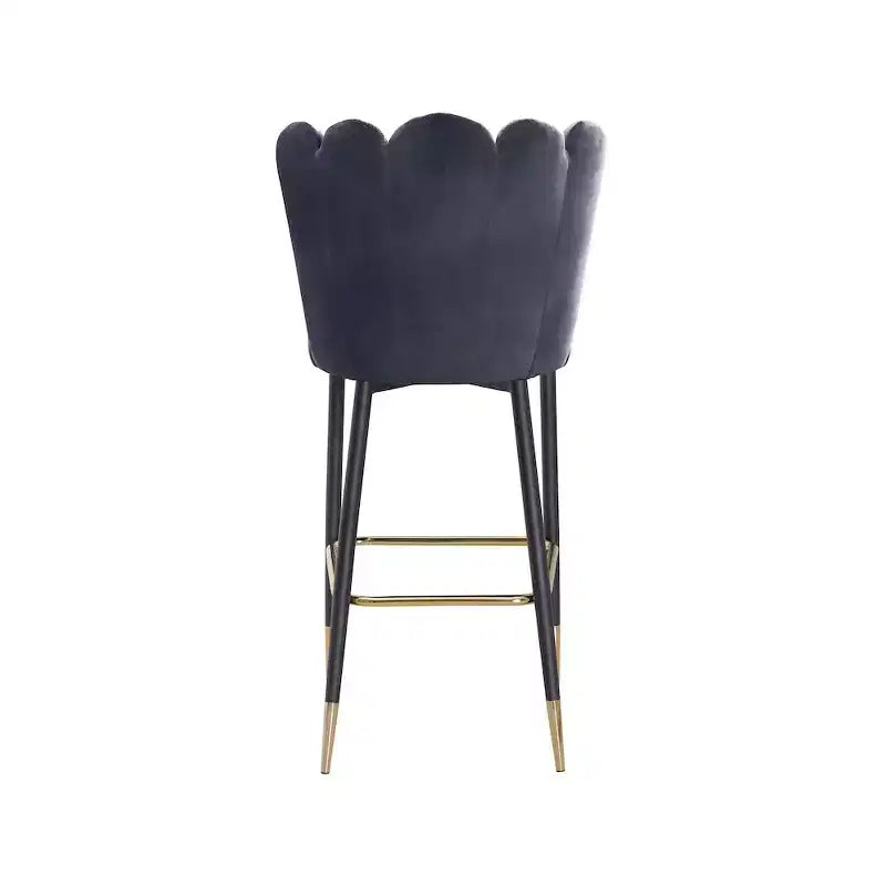 Tabourets en velours gris Meridian Furniture Lily, lot de 2