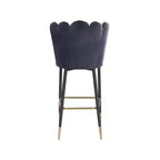 Tabourets en velours gris Meridian Furniture Lily, lot de 2