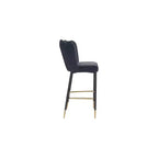 Tabourets en velours gris Meridian Furniture Lily, lot de 2