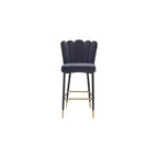 Tabourets en velours gris Meridian Furniture Lily, lot de 2