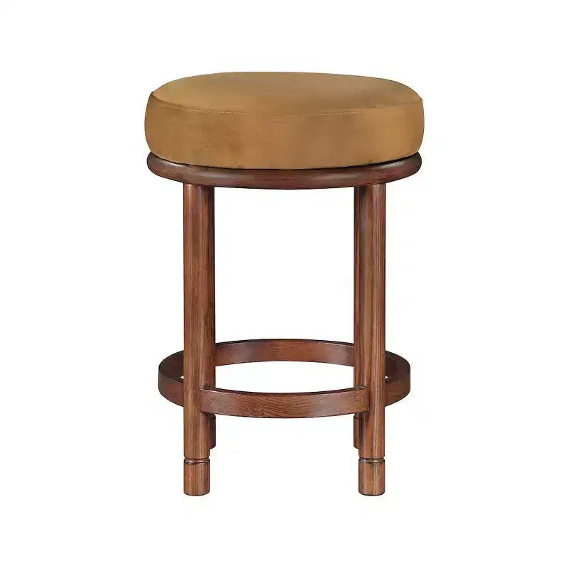Meridian Furniture, Tabouret de comptoir en velours Monette Saddle