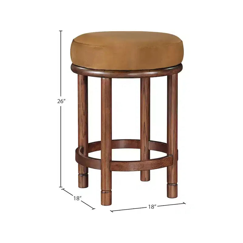 Meridian Furniture, Tabouret de comptoir en velours Monette Saddle