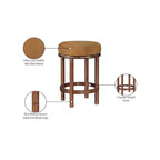 Meridian Furniture, Tabouret de comptoir en velours Monette Saddle