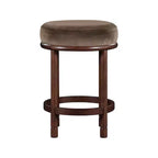 Meridian Furniture, Tabouret de comptoir Monette en velours marron