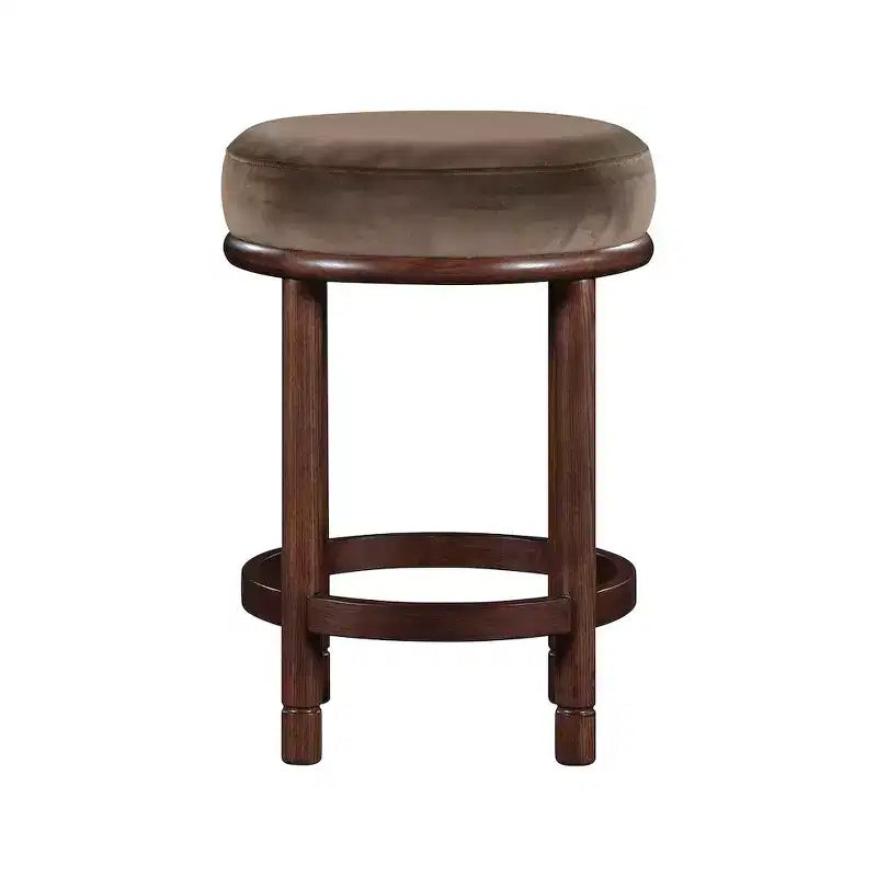 Meridian Furniture, Tabouret de comptoir Monette en velours marron