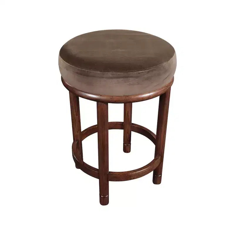 Meridian Furniture, Tabouret de comptoir Monette en velours marron