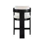 Tabouret en velours crème Sacha de Meridian Furniture