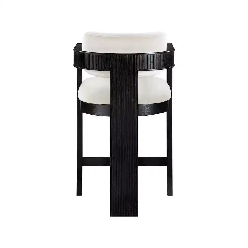 Tabouret en velours crème Sacha de Meridian Furniture