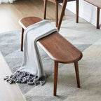 Chaise de salle à manger banc en bois massif Okak, chaises de cuisine rustiques en bois, banc de salle à manger simple et naturel pour salon et cuisine