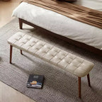 Chaise de salle à manger banc en bois massif Okak, chaises de cuisine rustiques en bois, banc de salle à manger simple et naturel pour salon et cuisine