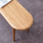 Chaise de salle à manger banc en bois massif Okak, chaises de cuisine rustiques en bois, banc de salle à manger simple et naturel pour salon et cuisine