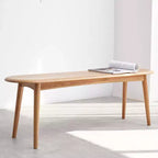 Chaise de salle à manger banc en bois massif Okak, chaises de cuisine rustiques en bois, banc de salle à manger simple et naturel pour salon et cuisine
