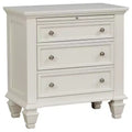Coaster,Sandy Beach 3-drawer Nightstand Cream White