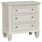 Coaster,Sandy Beach 3-drawer Nightstand Cream White
