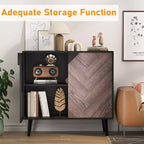 Meuble de rangement de 31,5 pouces avec étagère et portes, buffet moderne avec rangement