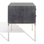 Table d'appoint Sanford à 2 tiroirs - SFV3548B - Chêne cérusé noir - Safavieh Couture