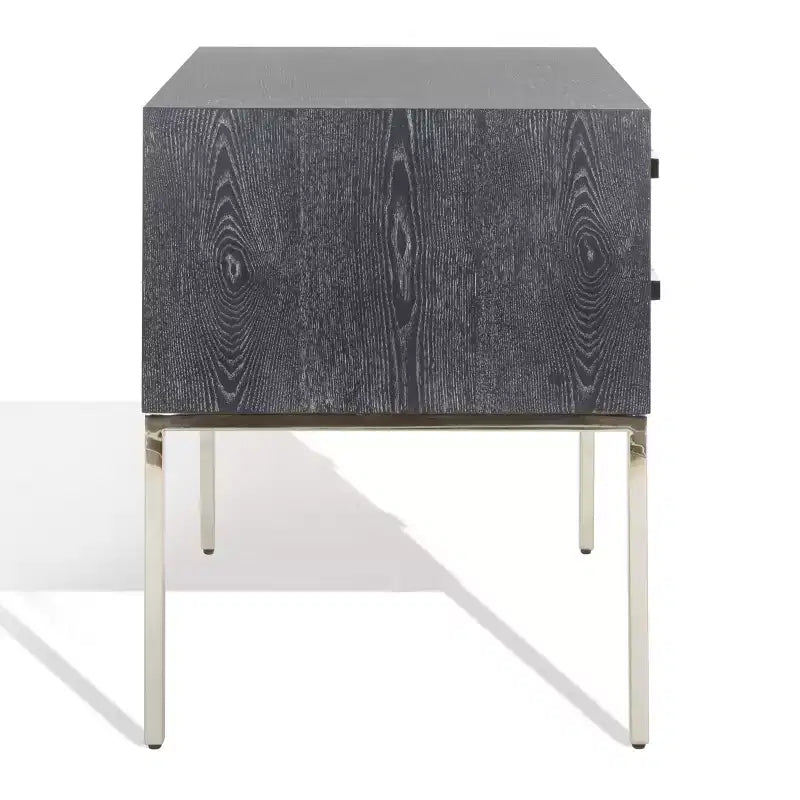 Table d'appoint Sanford à 2 tiroirs - SFV3548B - Chêne cérusé noir - Safavieh Couture