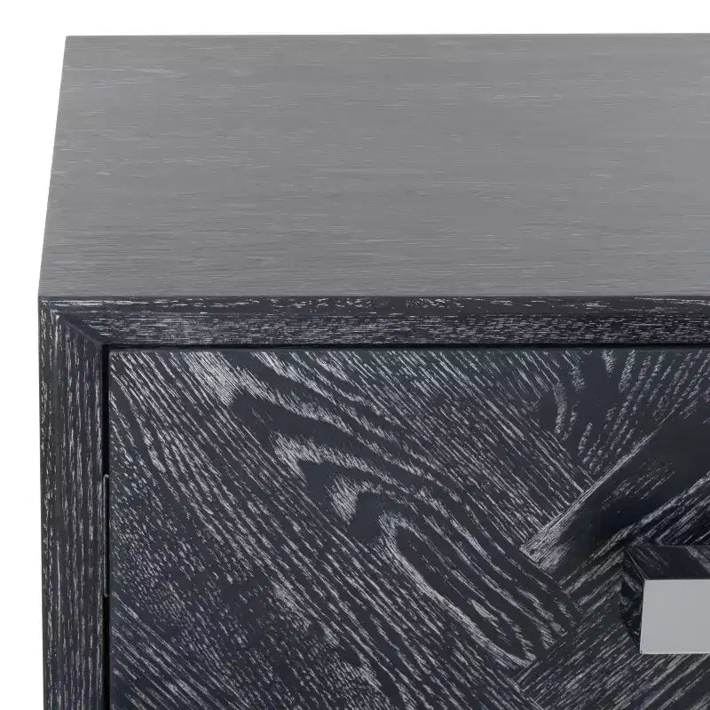 Table d'appoint Sanford à 2 tiroirs - SFV3548B - Chêne cérusé noir - Safavieh Couture
