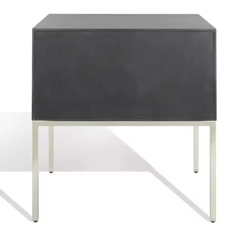 Table d'appoint Sanford à 2 tiroirs - SFV3548B - Chêne cérusé noir - Safavieh Couture