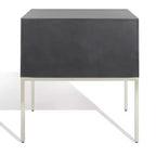 Table d'appoint Sanford à 2 tiroirs - SFV3548B - Chêne cérusé noir - Safavieh Couture
