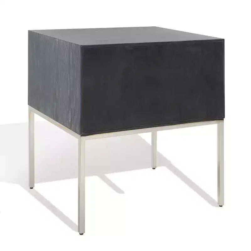 Table d'appoint Sanford à 2 tiroirs - SFV3548B - Chêne cérusé noir - Safavieh Couture
