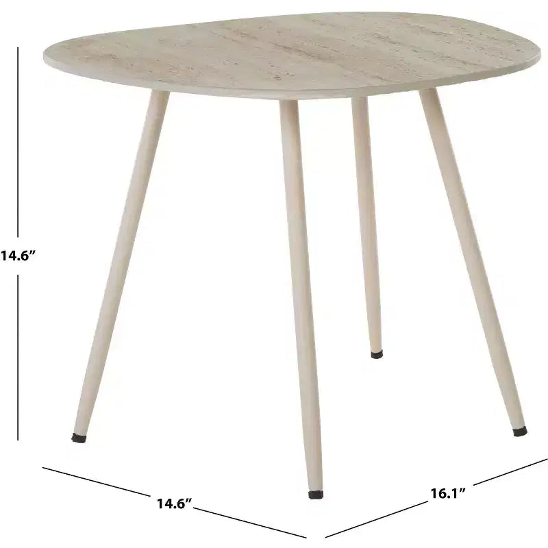 Petite table d'appoint en céramique Mint - ACC2914A - Céramique beige/beige - Safavieh