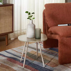 Petite table d'appoint en céramique Mint - ACC2914A - Céramique beige/beige - Safavieh