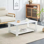 Table basse moderne pratique Okak avec étagères de rangement ouvertes, table d'appoint pour le salon, la chambre et le bureau, finition anti-rayures