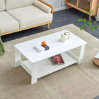 Table basse moderne pratique Okak avec étagères de rangement ouvertes, table d'appoint pour le salon, la chambre et le bureau, finition anti-rayures
