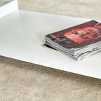 Table basse moderne pratique Okak avec étagères de rangement ouvertes, table d'appoint pour le salon, la chambre et le bureau, finition anti-rayures