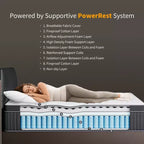 Matelas hybride Swedrea en mousse à mémoire de forme à gel rafraîchissant moyen certifié CertiPUR-US et Oeko TEX